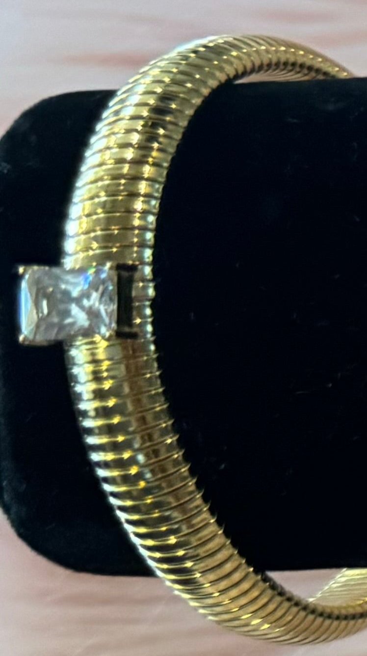 Clear Diamond Cobra Bracelet