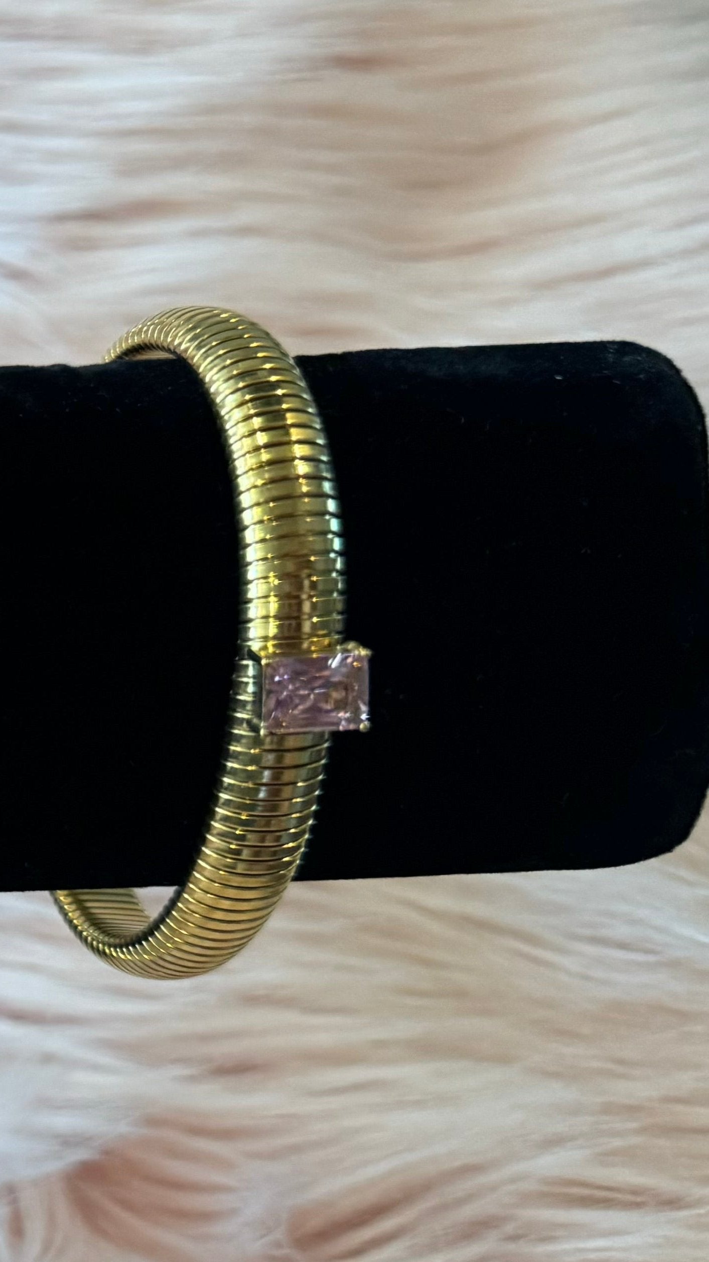 Pink Diamond Cobra Bracelet