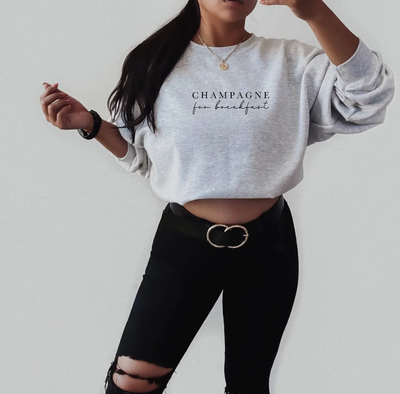 Champagne for Breakfast Crewneck Sweatshirt