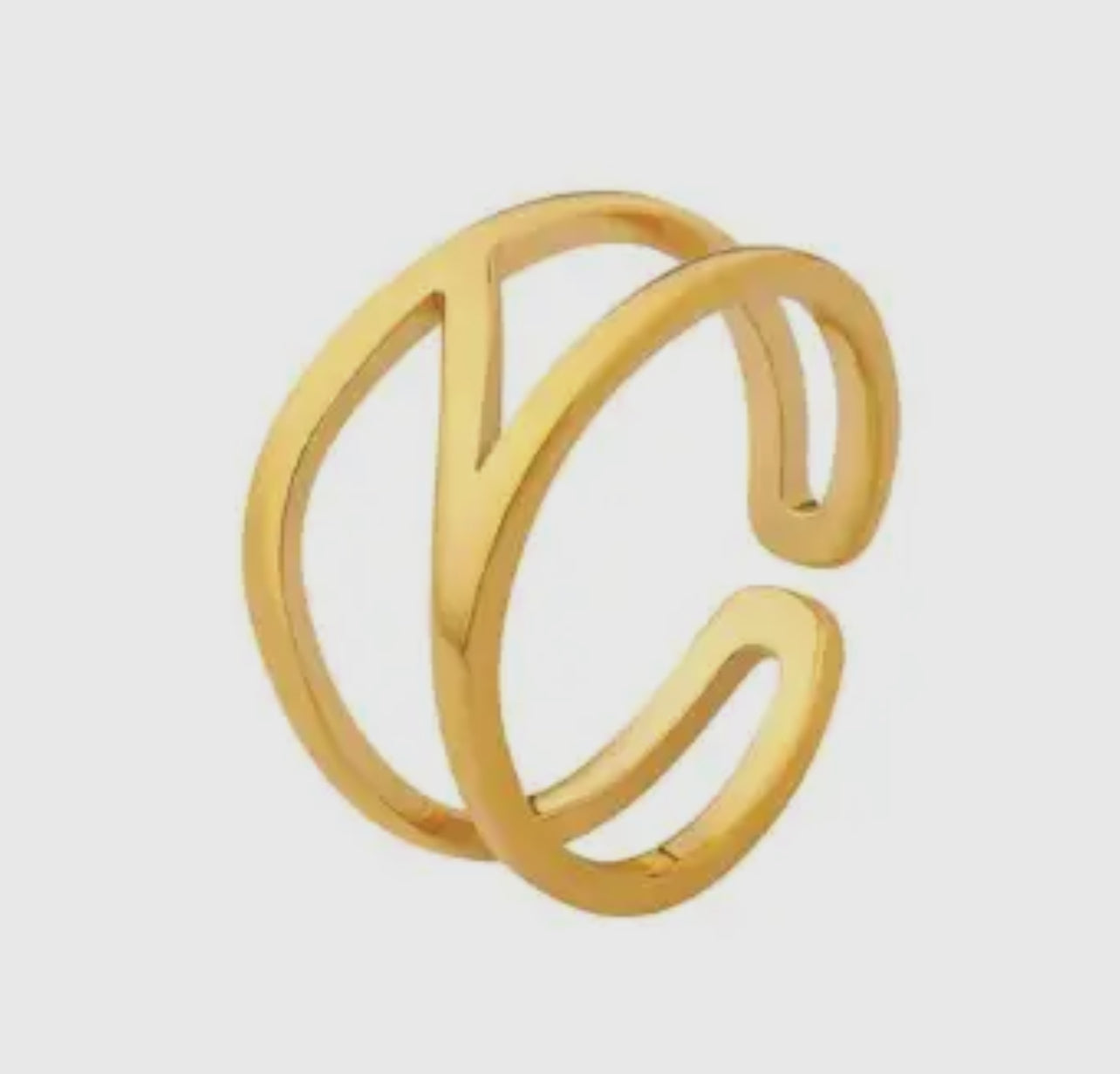 Asymmetrical Gold Ring