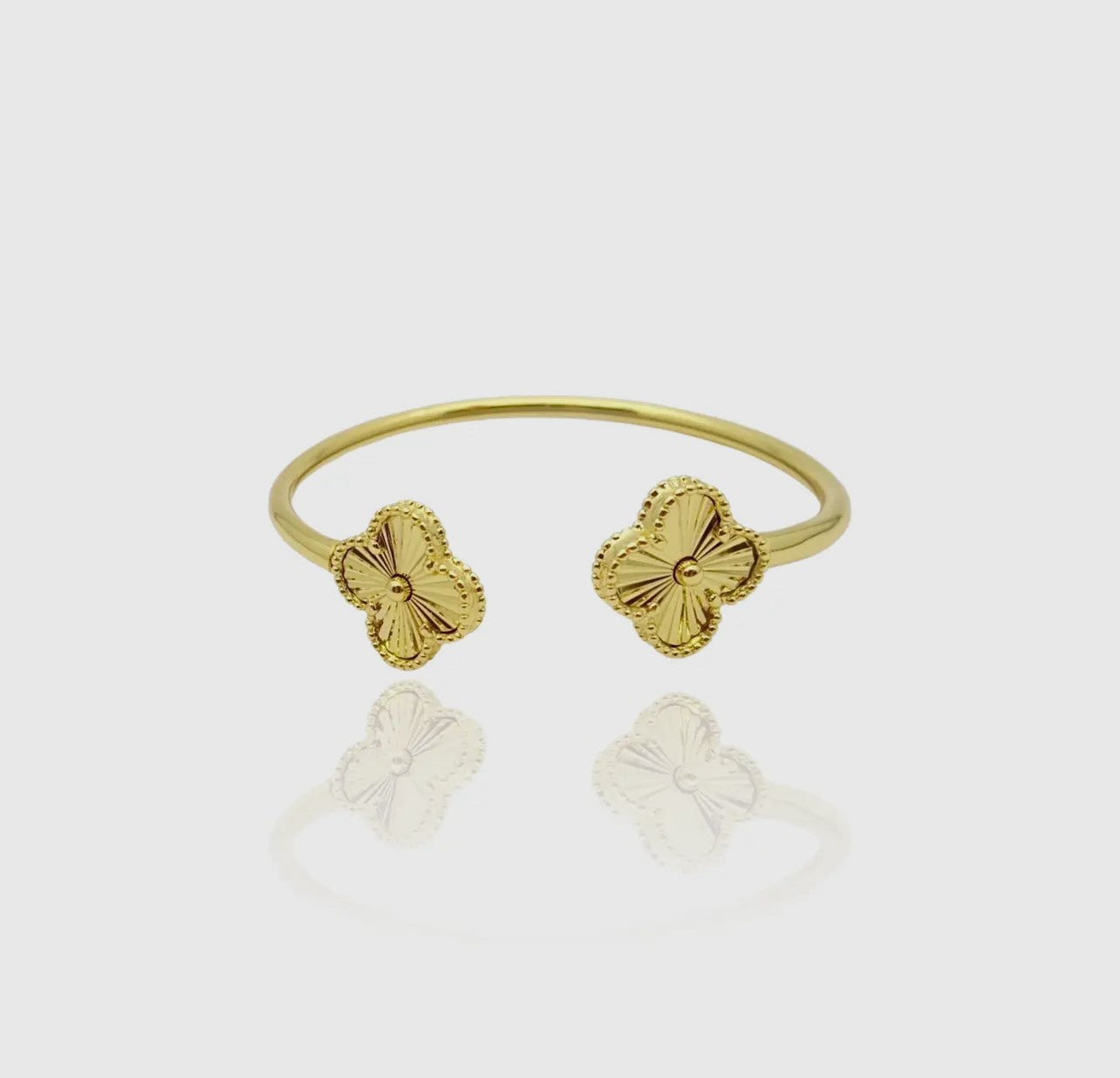 Lux Clover Cuff Bracelet